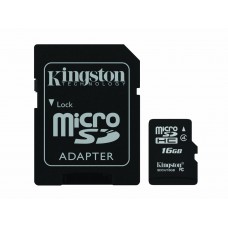 SD Micro 16GB Class4 Kingston +SD Adater/SDC4/16GB